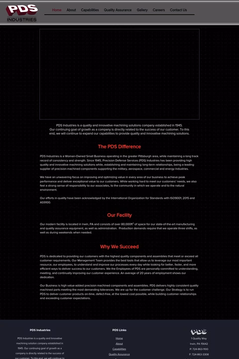 Pds-Industries Homepage 1440px