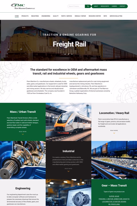 Penn-Machine-Company Homepage 1440px