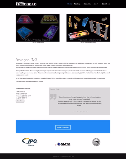Pentagon-Ems Homepage 1440px