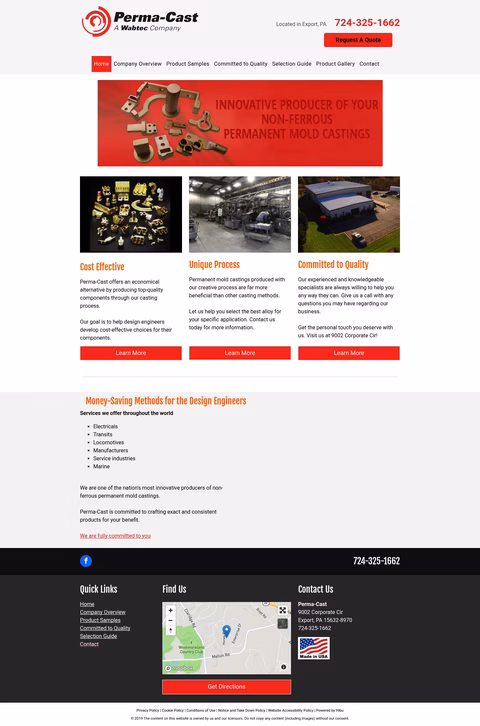 Perma-Cast Homepage 1440px