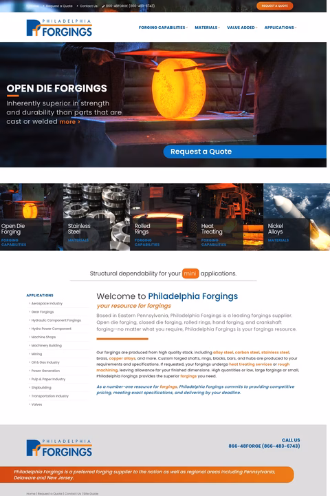 Philadelphia-Forgings Homepage 1440px