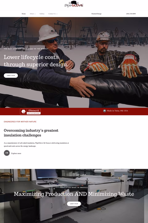 Pipeglove Homepage 1440px