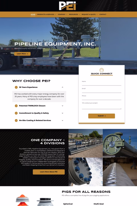 Pipeline-Equipment-Inc Homepage 1440px