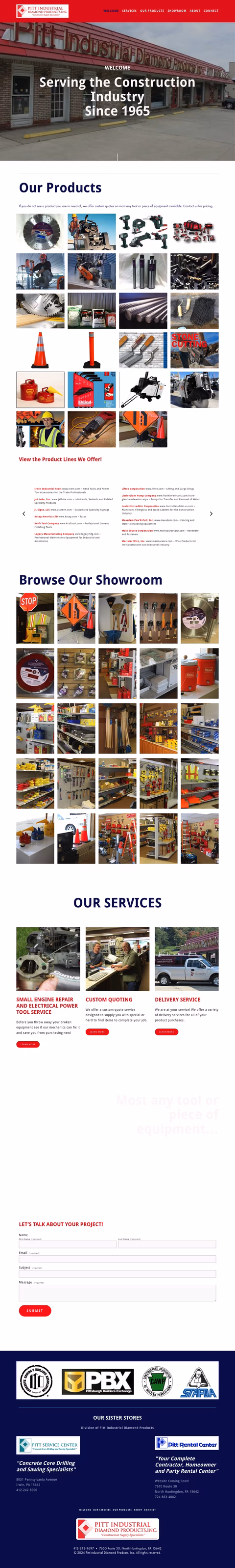 Pitt-Industrial-Diamond-Products Homepage 1440px