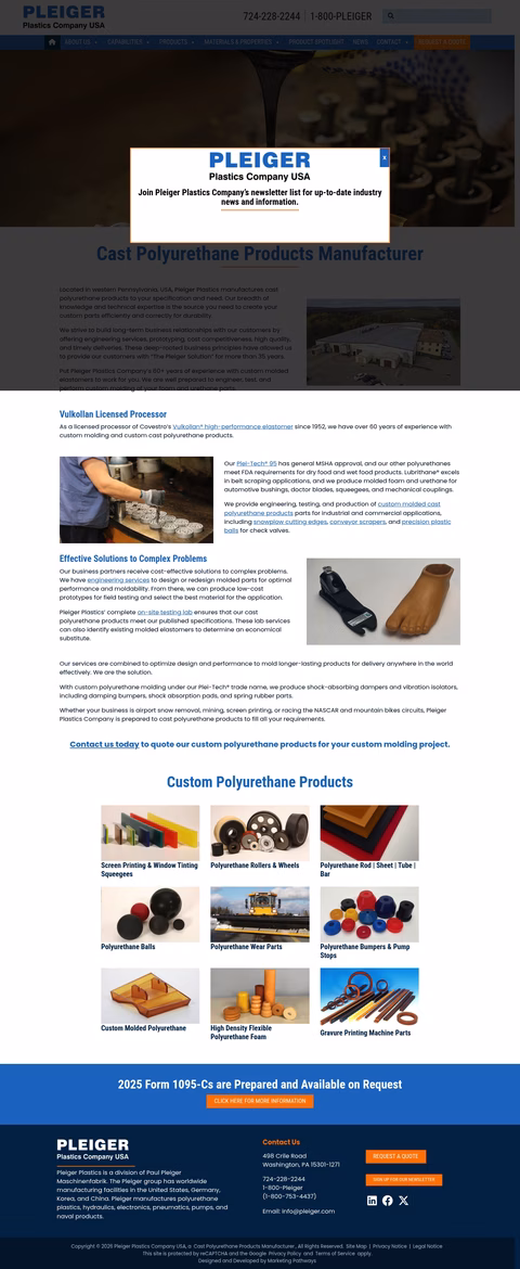 Pleiger-Plastics-Company Homepage 1440px