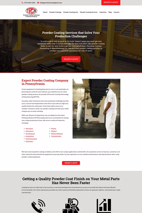 Precision-Coating-Technology-Manufacturing Homepage 1440px