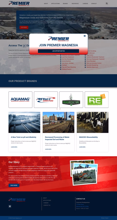 Premier-Magnesia Homepage 1440px