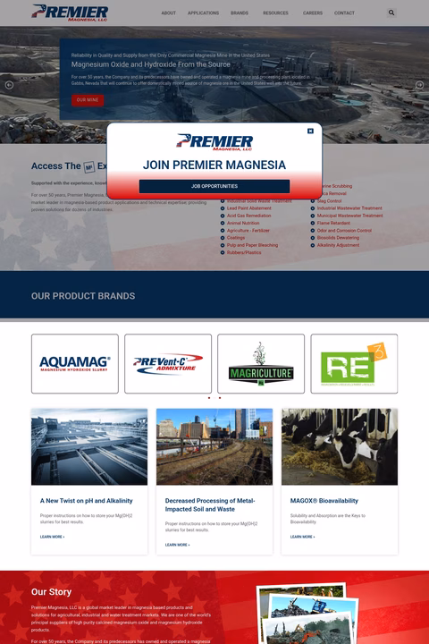 Premier-Magnesia Homepage 1440px