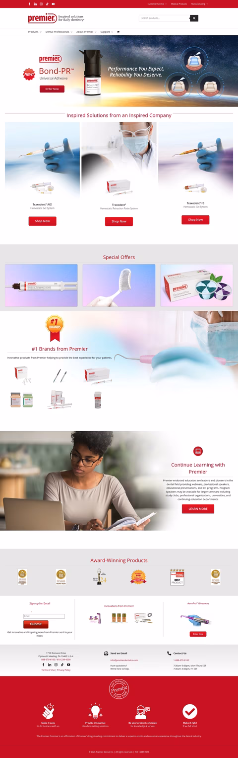 Premier-Dental Homepage 1440px