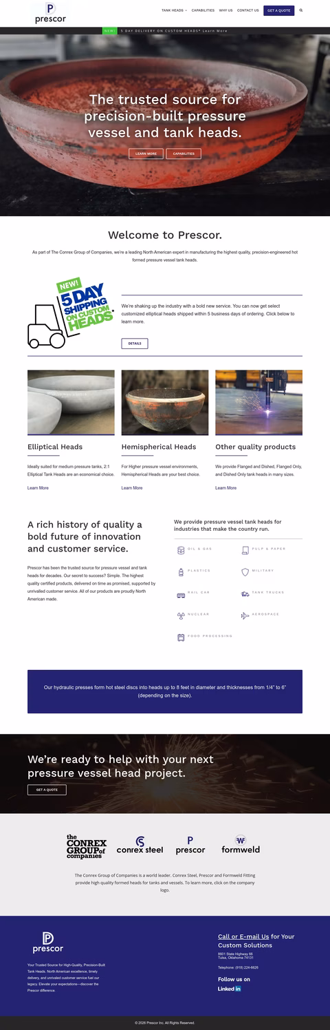 Prescor Homepage 1440px