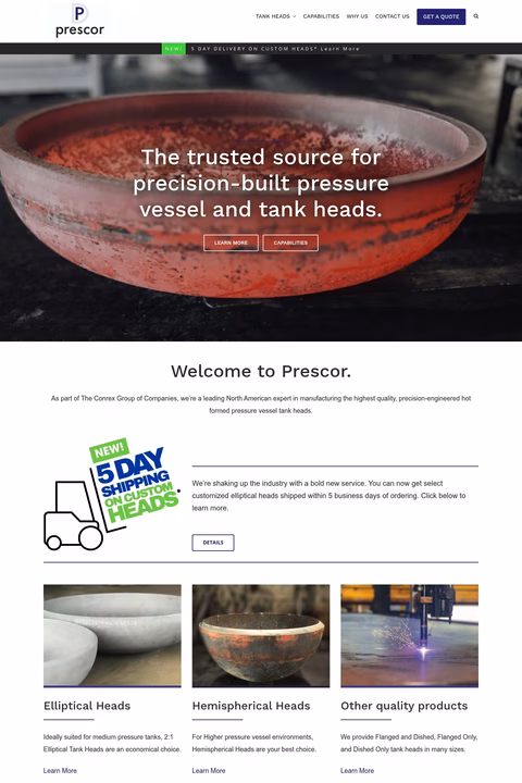 Prescor Homepage 1440px