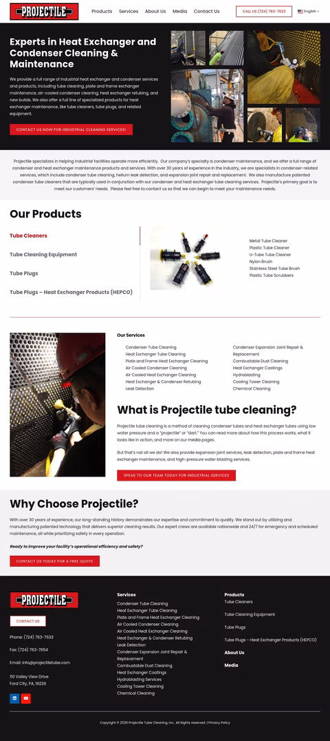 Projectile-Tube-Cleaning Homepage 1440px