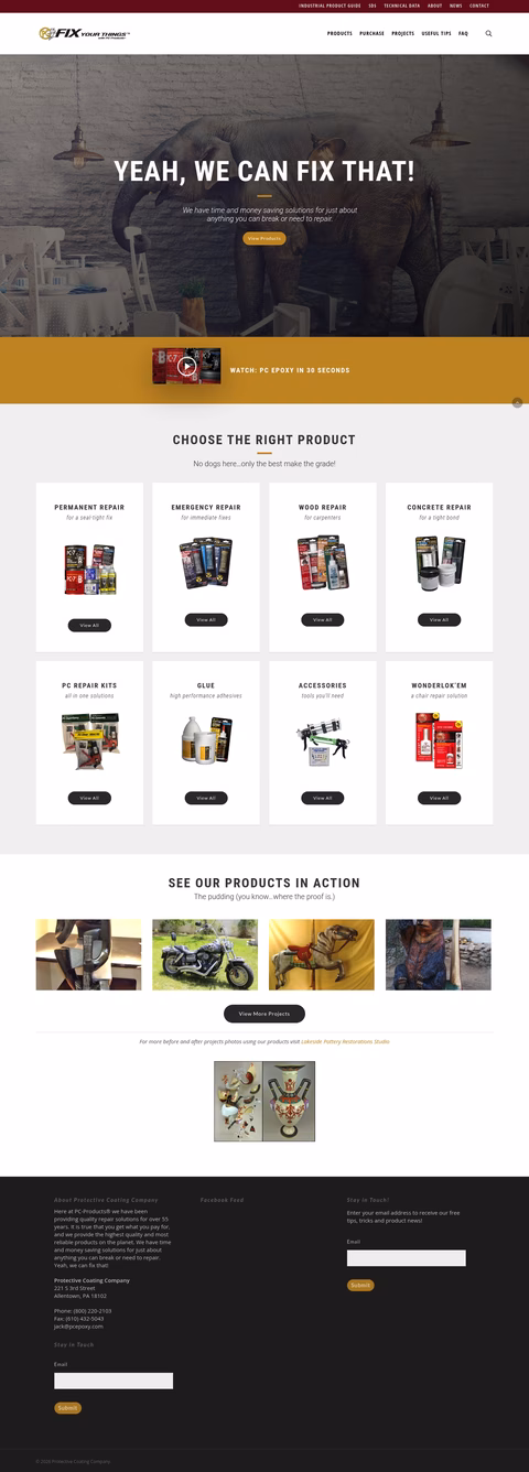 Protective-Coating-Company Homepage 1440px
