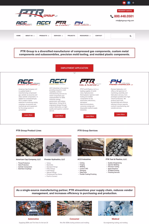 Ptr-Group Homepage 1440px