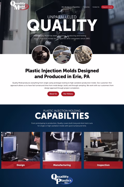 Quality-Mold Homepage 1440px