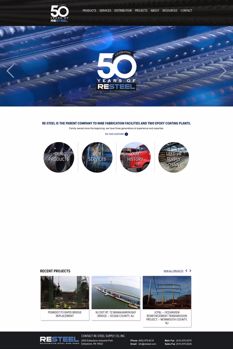 Re-Steel-Supply-Company Homepage 1440px