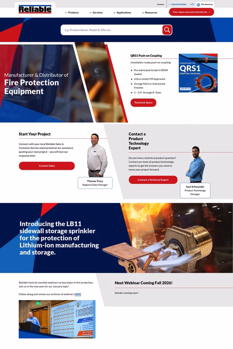 Reliable-Automatic-Sprinkler Homepage 1440px