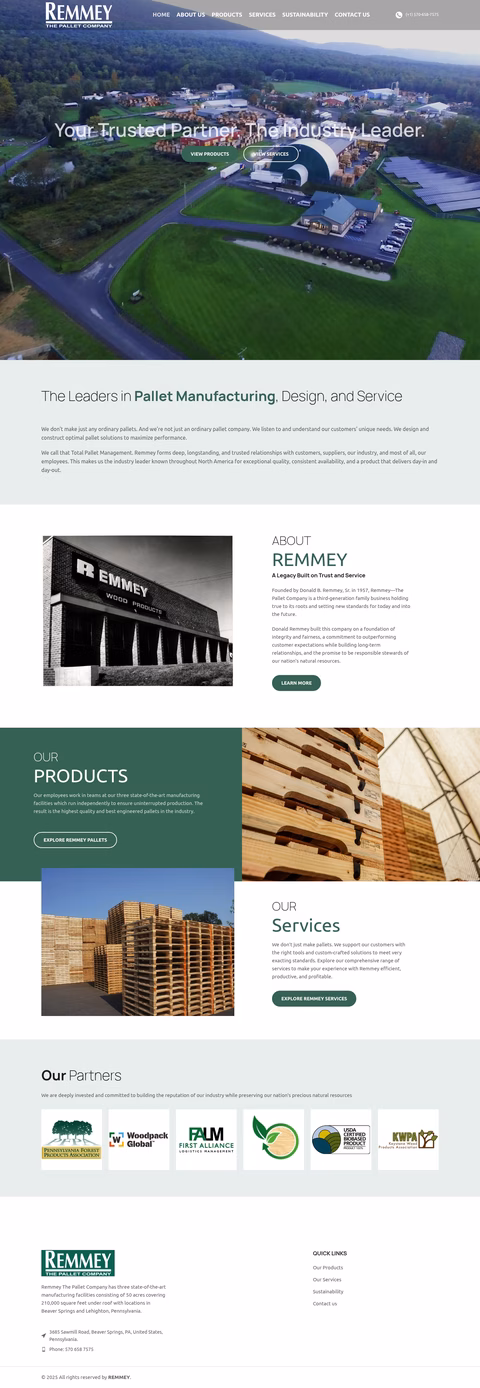 Remmey-The-Pallet-Company Homepage 1440px
