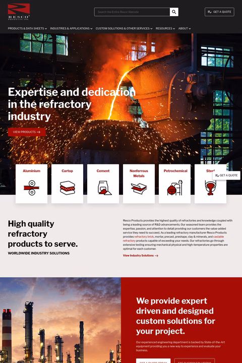 Resco-Products Homepage 1440px