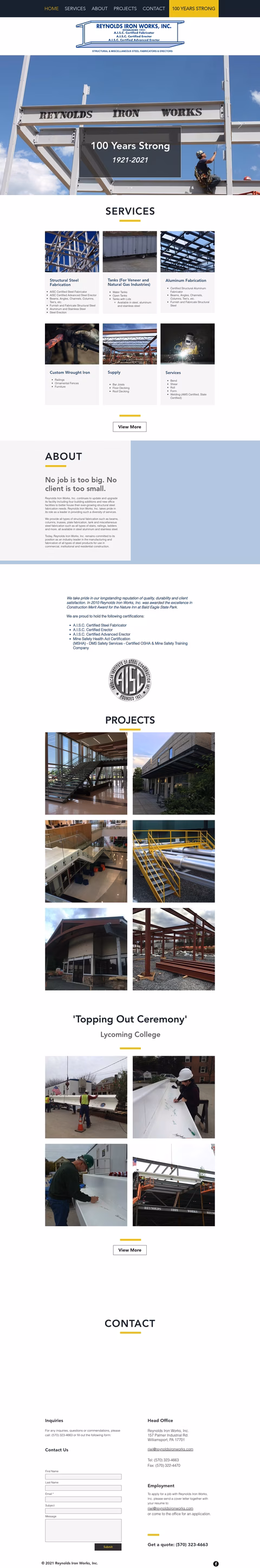 Reynolds-Iron-Works Homepage 1440px