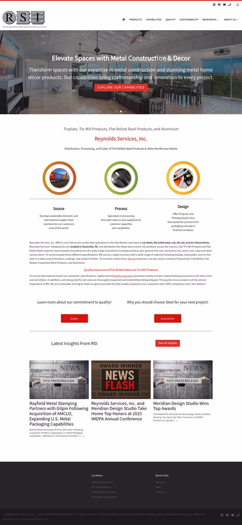 Reynolds-Services-Inc Homepage 1440px