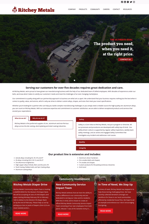 Ritchey-Metals Homepage 1440px