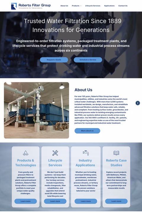 Roberts-Filter-Group Homepage 1440px