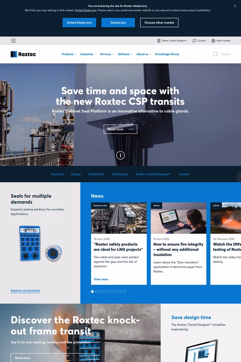 Roxtec Homepage 1440px