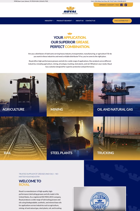Royal-High-Performance-Oils-Greases Homepage 1440px