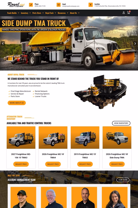 Royal-Truck-Equipment Homepage 1440px