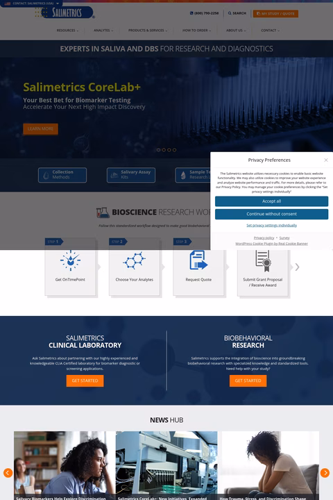 Salimetrics Homepage 1440px