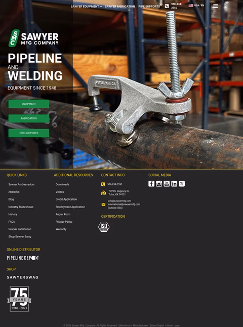 Sawyer-Manufacturing-Company Homepage 1440px
