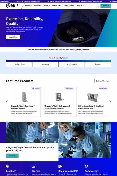 Scientific-Products Homepage 1440px
