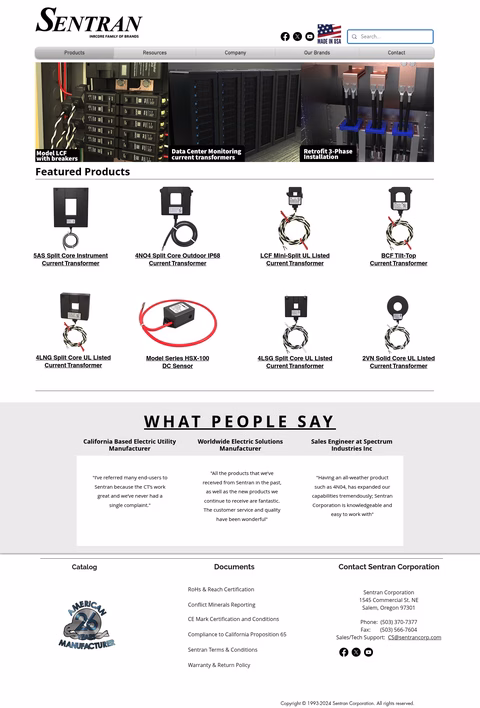 Sentran Homepage 1440px