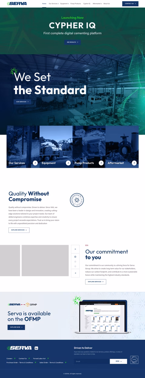 Serva Homepage 1440px