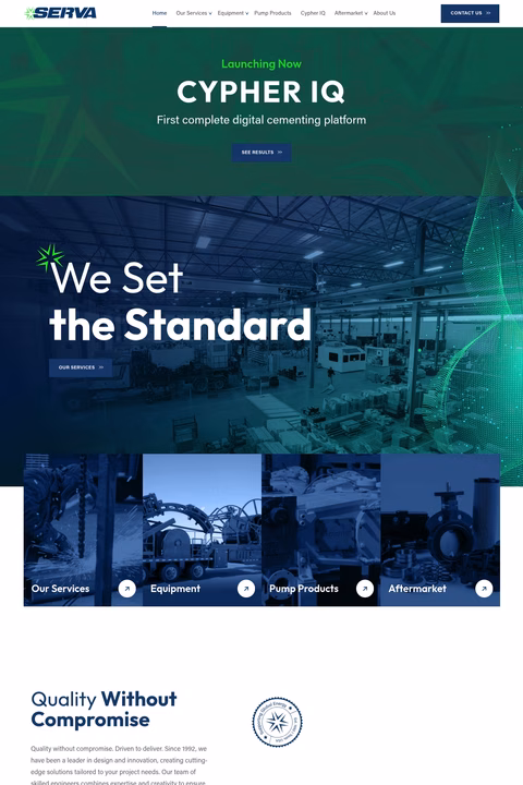 Serva Homepage 1440px