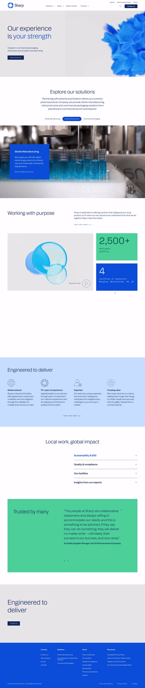 Sharp-Services Homepage 1440px