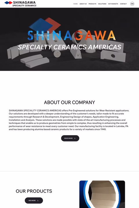 Shinagawa-Speciality-Ceramics Homepage 1440px