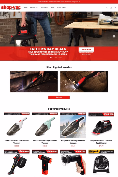 Shop-Vac Homepage 1440px