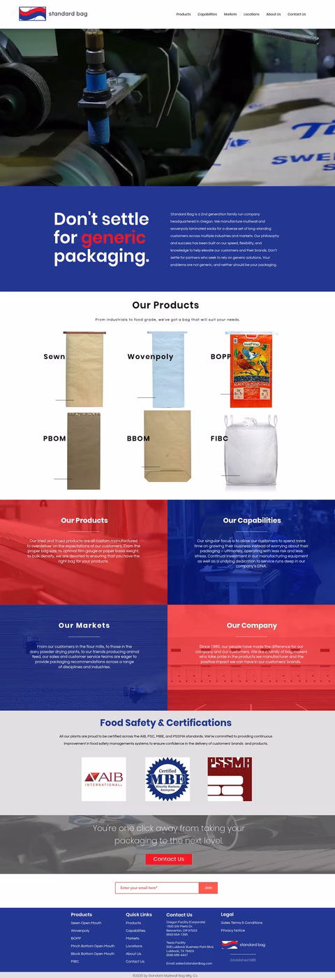 Standard-Bag Homepage 1440px