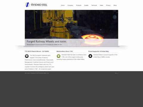 Standard-Steel Homepage 1440px