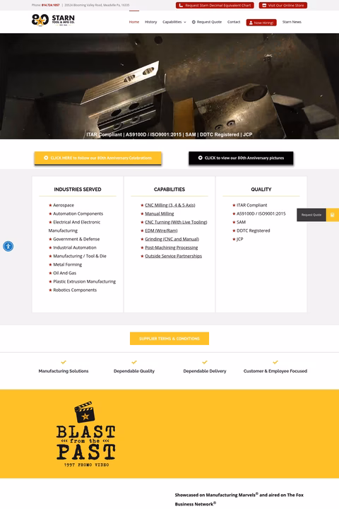 Starn-Tool-Manufacturing Homepage 1440px