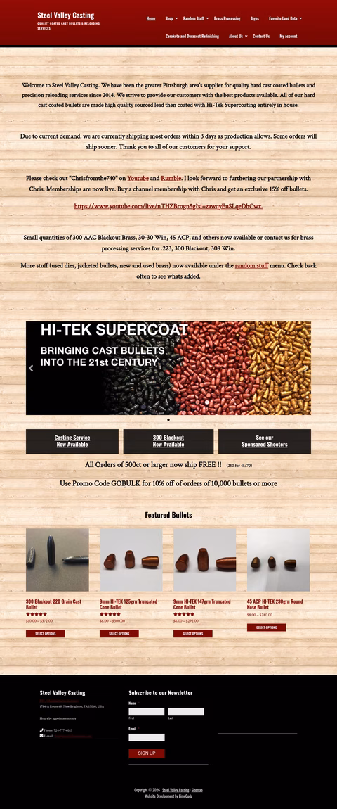 Steel-Valley-Casting Homepage 1440px