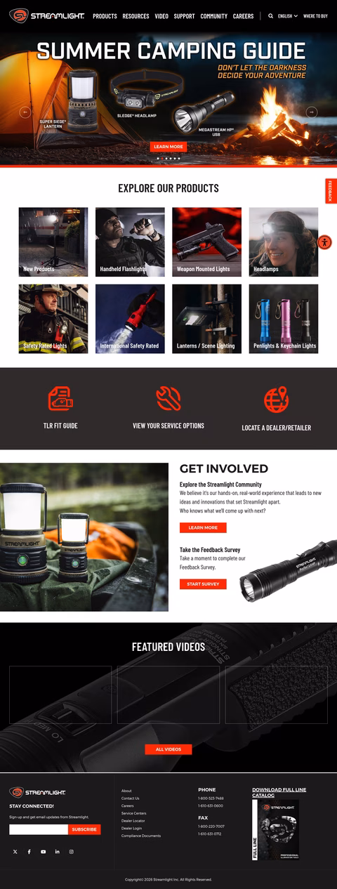 Streamlight Homepage 1440px