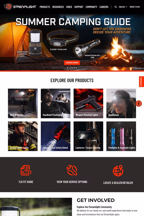 Streamlight Homepage 1440px
