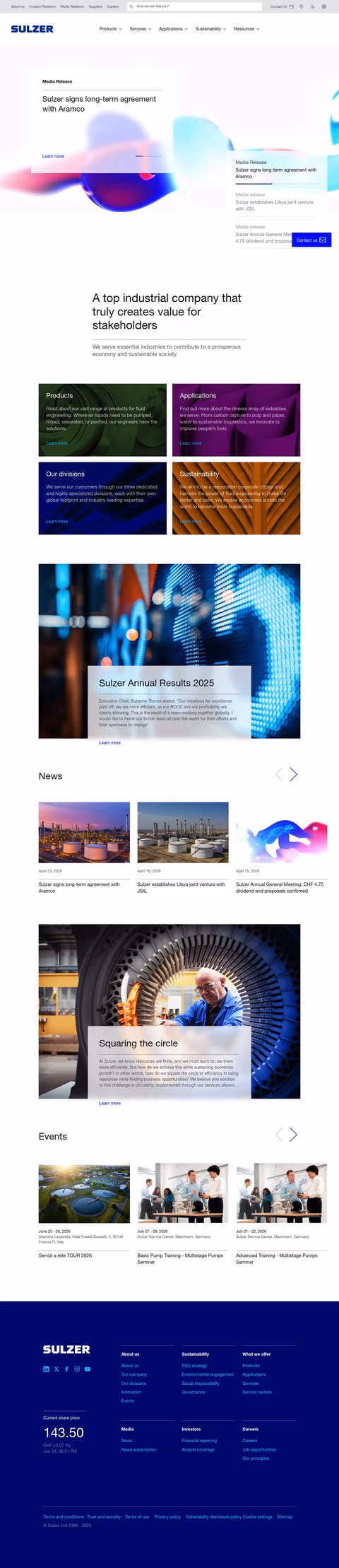 Sulzer Homepage 1440px