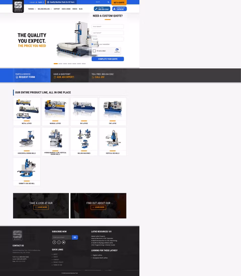 Summit-Machine-Tool Homepage 1440px