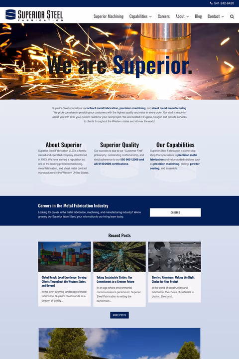Superior-Steel-Fabrication Homepage 1440px