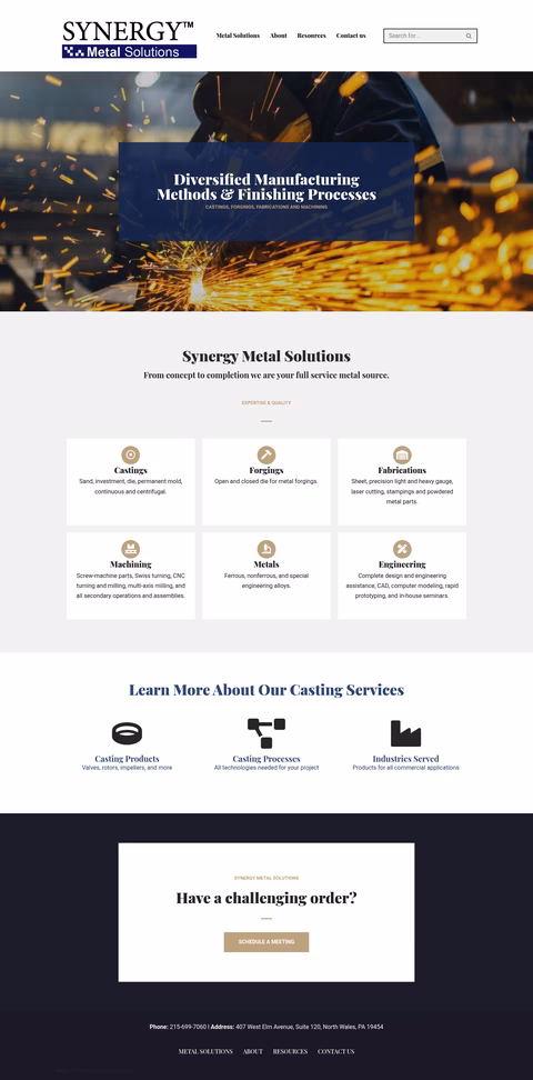 Synergy-Metal-Solutions Homepage 1440px
