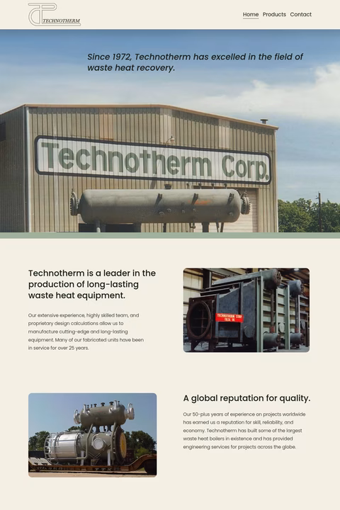 Technotherm Homepage 1440px